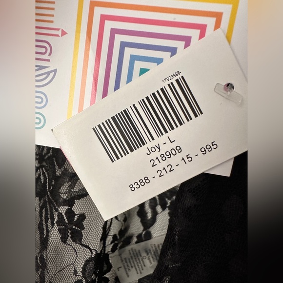 LulaRoe Joy black lace L NWT - Picture 2 of 5